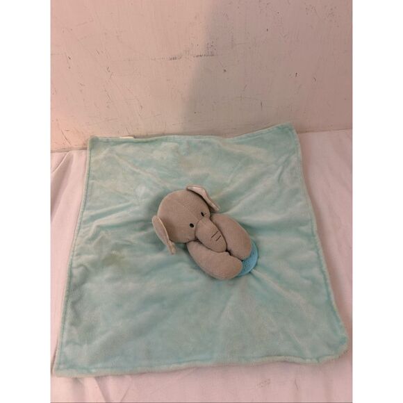 Forever Baby Elephant lovey blanket crinkle ears round teether 13"x12" replacemn - Picture 2 of 5